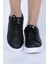 Siyah Rahat Kalıp Bağcıklı Sneaker BOT00010 1