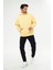 giyadda Unisex Açık Sarı Oversize İçi Puflu Kapüşonlu Bol Kalıp Sweatshirt Hoodie 3