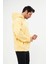 giyadda Unisex Açık Sarı Oversize İçi Puflu Kapüşonlu Bol Kalıp Sweatshirt Hoodie 5