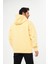 Unisex Açık Sarı Oversize İçi Puflu Kapüşonlu Bol Kalıp Sweatshirt Hoodie 2