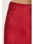 Kadın Bordo Saten Yüzeyli Midi Boy Etek HZL23S-BD1101471 4