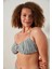 Mali Çizgi Desenli Straplez Bikini Üstü 3