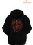 Devil Baskılı 3 Iplik Unisex Siyah Kapüşonlu Sweatshirt 3