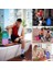 Büyük 2.2l Motivasyonel Su Şişesi, Zaman Işaretleyicili Spor Su Sürahi (Yeşil Pembe) (Yurt Dışından) 2
