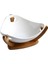 Nordic Art Seramik Meyve Kase Salata Kase Bambu ile Ahşap Standı Minimalist Oturma Odası Yemek Masası Snack Tatlı Saklama Kasesi | Yemekler ve Amp;tabaklar (Yurt Dışından) 1