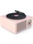 Vinil Kayıt Çalar Bluetooth Hoparlör Kablosuz Subwoofer Masaüstü Ev Oyuncu (Pembe) (Yurt Dışından) 1