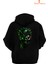 Biohazard Baskılı 3 Iplik Unisex Siyah Kapüşonlu Sweatshirt 3