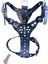 Köpek göğüs tasması hakiki deri metal trok zımbalı siyah göğüs ölçüsü:30-65cm boyun ölçüsü:30-50cm ayarlamalı dog harness GT1-29 1