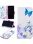 Desen Baskı Pu Deri Folio Xiaomi Redmi Için Telefon Kapağı Not 7s /not 7-Blue Kelebek (Yurt Dışından) 1
