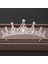 Gümüş Düğün Taç Saç Takı Gelin Başlığı Kadın Barok Rhinestones Kristal Tiaras Gelin Parti Taçlar Düğün Saç Aksesuarları (Yurt Dışından) 4