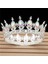 Gümüş Ab Renkleri Kristal Vintage Kraliyet Kraliçe Kral Tiaras ve Taçlar Erkek/kadın Pageant Balo Diadem Saç Süsler Düğün Saç Takı Aksesuarları (Yurt Dışından) 1