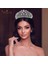 A121-GOLD A268 Lüks Prenses Taç Pageant Diadem Gelin Saç Takı Düğün Başlığı Kraliçe Headdress Altın Kadın Tiara Kafa Bandı (Yurt Dışından) 5