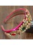 Lüks El Yapımı Vintage Bohemya Pembe Yeşil Kristal Rhinestones Headdress Çiçek Tiara Lüks Başlığı Aksesuarları Kadın Düğün Için (Yurt Dışından) 3