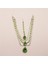 Gümüş Yeşil Boho Rhinestone Alın Bandı Saç Aksesuarları Kadınlar Için Saç Tokası Saç Süsü Tiara Frontlet Hint Bohemia Saç Takı (Yurt Dışından) 1