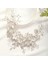 Gümüş Düğün Bandı Gümüş Renk Kristal Tiara El Yapımı Gelin Headdress Çiçek Yaprak Saç Takı Kafa Bandı Gelin Saç Aksesuarları (Yurt Dışından) 1