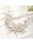 Gümüş Düğün Bandı Gümüş Renk Kristal Tiara El Yapımı Gelin Headdress Çiçek Yaprak Saç Takı Kafa Bandı Gelin Saç Aksesuarları (Yurt Dışından) 3