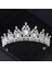 Gümüş Barok Vintage Kristal Rhinestone Tiaras ve Taçlar Diadems Bantlar Kadınlar Için Gelin Düğün Saç Aksesuarları Takı Bandı (Yurt Dışından) 1