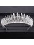 Gümüş Düğün Taç Saç Takı Gelin Saç Aksesuarları Kadın Barok Taç Rhinestones Kristal Tiaras Gelin Kraliçe Parti Taçlar Hediye (Yurt Dışından) 5