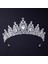 Stil F Gümüş Renk Taçlar ve Tiaras Saç Aksesuarları Kadınlar Için Düğün Aksesuarları Taç Gelin Kristal Rhinestone Diadema Tiara (Yurt Dışından) 3