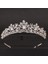 Gümüş Düğün Taç Saç Takı Gelin Saç Aksesuarları Kadın Barok Taç Rhinestones Kristal Tiaras Gelin Kraliçe Parti Taçlar Hediye (Yurt Dışından) 1