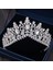 H001 Gümüş Yeşil Kmvexo Avrupa Yeşil Kristal Tiaras Vintage Siyah Rhinestone Pageant Taç Barok Gelin Düğün Saç Takı Aksesuarları Hediye (Yurt Dışından) 5