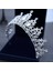 Gümüş Düğün Saç Tiara Kristal Gelin Tacı Taç Gümüş Renk Diadem Peçe Tiaras Düğün Saç Aksesuarları Başlıklar Kafa Takı (Yurt Dışından) 5