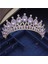 Kraliyet Mor Muhteşem Pembe Kristal Bantlar Kraliçe Tiaras ve Taçlar Gelin Hairband Kızlar Balo Parti Düğün Saç Takı Aksesuarları (Yurt Dışından) 1