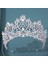 Stil L Gümüş Renk Çeşitli Gümüş Renk Kristal Taçlar Gelin Tiaras Moda Kraliçe Taklidi Diadem Cz Başlığı Düğün Saç Takı Aksesuarları (Yurt Dışından) 4