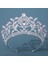 Stil L Gümüş Renk Çeşitli Gümüş Renk Kristal Taçlar Gelin Tiaras Moda Kraliçe Taklidi Diadem Cz Başlığı Düğün Saç Takı Aksesuarları (Yurt Dışından) 5