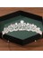 Gümüş Gümüş Renk Taç ve Tiara Düğün Saç Aksesuarları Kadınlar Için Taç Gelin Kristal Rhinestone Diadema Tiaras Gelin Taç (Yurt Dışından) 3