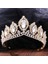 Altın Büyük Barok Kristal Tiaras Düğün Taç Gelinler Için Kadın Saç Aksesuarları Başlıklar Prenses Pageant Couronne Mariage Forseven (Yurt Dışından) 1