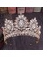 Altın Büyük Barok Kristal Tiaras Düğün Taç Gelinler Için Kadın Saç Aksesuarları Başlıklar Prenses Pageant Couronne Mariage Forseven (Yurt Dışından) 2