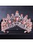 Gül Altın Gül Altın Rengi Kristal Tiaras ve Taçlar Taklidi Balo Prenses Diadem Düğün Gelin Saç Aksesuarları Takı Taç Tiara (Yurt Dışından) 5