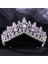 H1084 Mor Kmvexo Vintage Gümüş Renk Mor Rhinestone Tiaras Taçlar Bantlar Gelin Parti Diadem Gelin Düğün Saç Takı Süsler (Yurt Dışından) 1