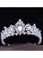 Stil G Gümüş Renk Gümüş Renk Kristal Taçlar ve Çelenkler Barok Vintage Taç Tiara Kadınlar Için Gelin Pageant Balo Diadem Düğün Saç Aksesuarları (Yurt Dışından) 1