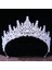 Stil G Gümüş Renk Gümüş Renk Kristal Taçlar ve Çelenkler Barok Vintage Taç Tiara Kadınlar Için Gelin Pageant Balo Diadem Düğün Saç Aksesuarları (Yurt Dışından) 4