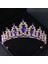 Mavi Düğün Saç Tiara Kristal Gelin Tacı Taç Gümüş Renk Diadem Peçe Tiaras Düğün Saç Aksesuarları Başlıklar Kafa Takı (Yurt Dışından) 1