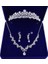 Resim Olarak Moda Zirkon Gelin Takı Setleri Düğün Taç Kolye Küpe Pin Inci Kristal Tiara ve Taçlar Saç Süsler Kadın (Yurt Dışından) 1