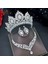 C46 3pcs Set Gümüş A07 Kadın Klasik Düğün Takı Seti Rhinestone Tiaras Taç Kolye Küpe Seti Pageant Diadem Gelin Dubai Takı Seti (Yurt Dışından) 5