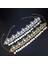 TL0006WHITE Sunspicems Alın Zinciri Cezayir Saç Zinciri Hairware Hairband Altın Renk Napolyon Paraları Püskül Saç Aksesuarı Gelin Takı Hediye (Yurt Dışından) 4
