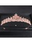 Gül Altın Gül Altın Rengi Kristal Tiaras ve Taçlar Taklidi Balo Prenses Diadem Düğün Gelin Saç Aksesuarları Takı Taç Tiara (Yurt Dışından) 4