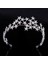 Gümüş Tiara Kristal Yıldız Tiara Taç Düğün Gelin Rhinestones Taç Bandı Gelin Headdress Başlığı Kadın Kız Saç Takı Aksesuarları (Yurt Dışından) 1