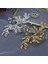 A465-GÜMÜŞ A83 Alaşım Yapraklar Altın Gelin Tarak Düğün Saç Aksesuarları Inci Düğün Başlığı Kristal Rhinestones Saç Klipler Kadın Taç (Yurt Dışından) 3