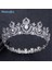 ZXC55BLUE Mamojko Barok Kraliçe Asil Gelin Taç Tiaras Kadın Kristal Düğün Şapkalar Gelin Saç Aksesuarları Için Zarif Tiara Bijoux (Yurt Dışından) 2