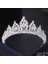 Gümüş Kristal Rhinestone Düğün Taç Gümüş Renk Gelin Tiaras ve Taç Headdress Saç Aksesuarları Kadın Düğün Gelin Başlığı (Yurt Dışından) 1