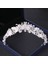 Gümüş Kristal Rhinestone Düğün Taç Gümüş Renk Gelin Tiaras ve Taç Headdress Saç Aksesuarları Kadın Düğün Gelin Başlığı (Yurt Dışından) 3