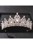Mavi Düğün Saç Tiara Kristal Gelin Tacı Taç Gümüş Renk Diadem Peçe Tiaras Düğün Saç Aksesuarları Başlıklar Kafa Takı (Yurt Dışından) 3