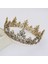 H014 Altın Beyaz Kmvexo Barok Kraliyet Kraliçe Taç Renkli Jöle Kristal Rhinestone Taş Düğün Tiara Kadınlar Için Kostüm Gelin Saç Aksesuarları (Yurt Dışından) 1