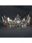 H014 Altın Beyaz Kmvexo Barok Kraliyet Kraliçe Taç Renkli Jöle Kristal Rhinestone Taş Düğün Tiara Kadınlar Için Kostüm Gelin Saç Aksesuarları (Yurt Dışından) 4