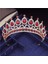 Altın Tam Pembe Muhteşem Pembe Kristal Bantlar Kraliçe Tiaras ve Taçlar Gelin Hairband Kızlar Balo Parti Düğün Saç Takı Aksesuarları (Yurt Dışından) 3